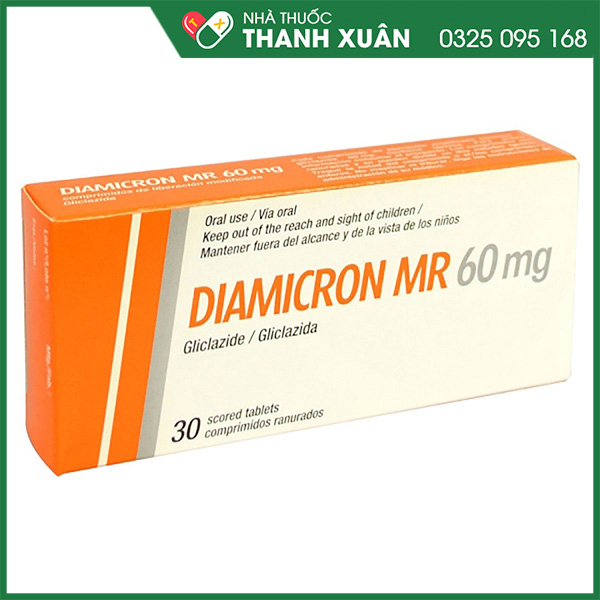 Thuốc Diamicron MR 60mg điều trị tiểu đường tuýp II
